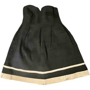 Karlie Black & Gold Strapless Fit & Flare Dress | Size Large